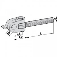 Gabelgelenkkopf Mit Spindel M36x3 0mm Kat 3 Mit Bohrung 37 2mm